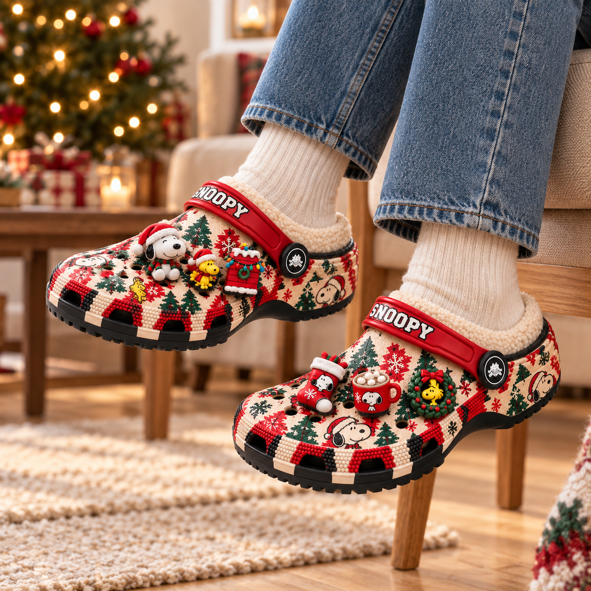 SPNY Premium Fleece-Lined Crocs Clogs NTTB