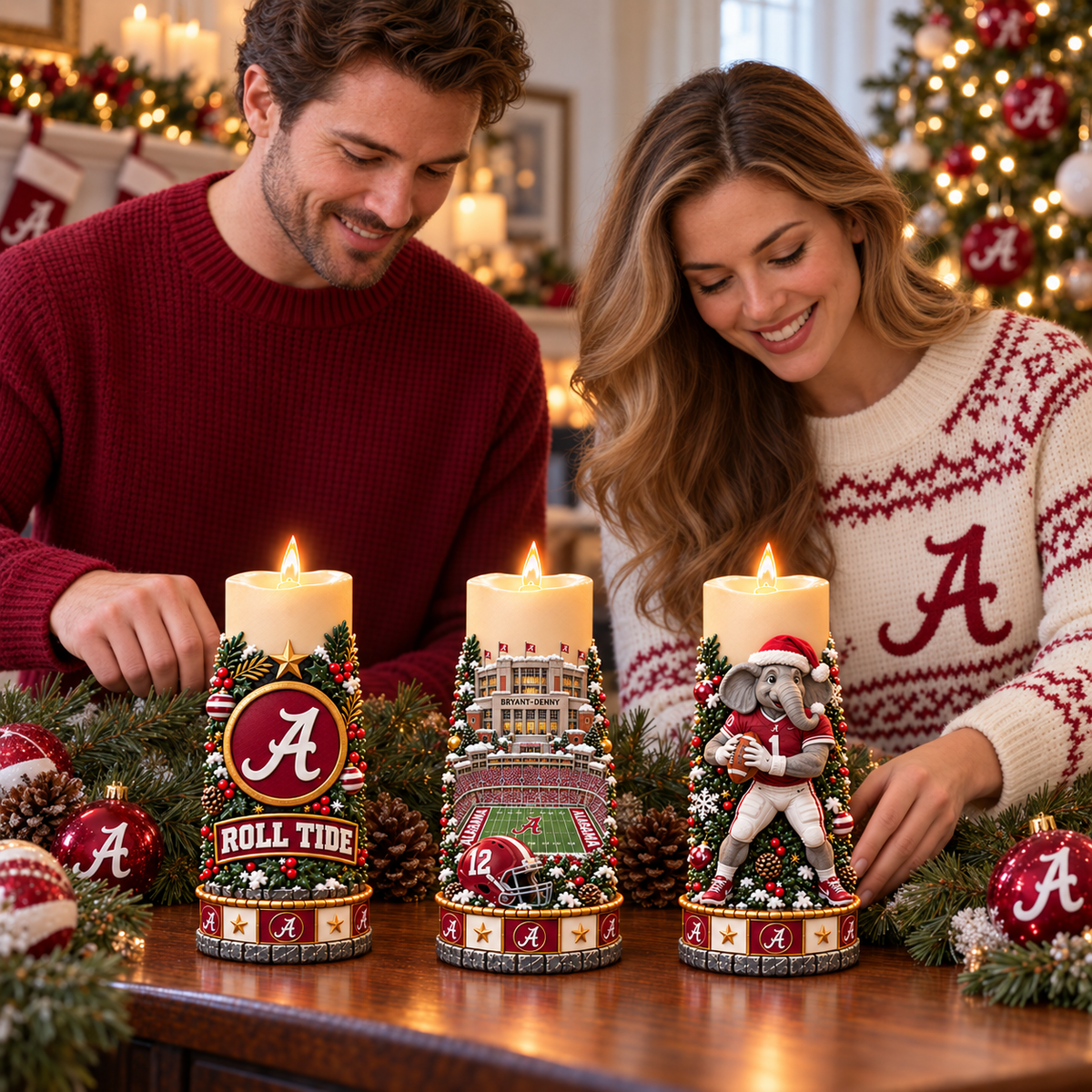 Premium TVF Sculptural LED Candle Trio NTVA