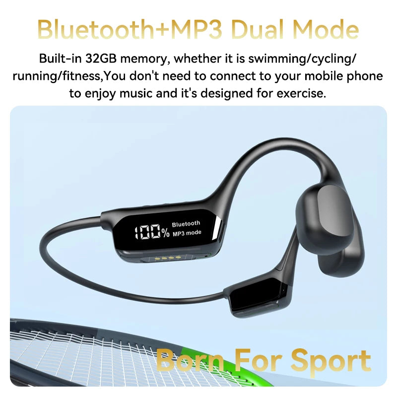 LonMao S10 Wireless IPX8 Swimming Bone Conduction Headphone Bluetooth 32GB MP3 Player Hifi Bass Music Sport Earphone