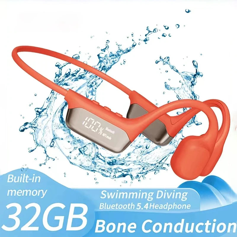 LonMao S10 Wireless IPX8 Swimming Bone Conduction Headphone Bluetooth 32GB MP3 Player Hifi Bass Music Sport Earphone