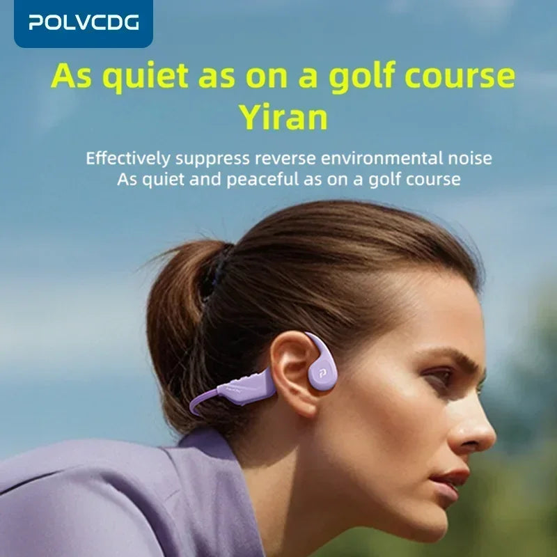 POLVCDG Open Bone Conduction Cycling Earphones Bluetooth 5.4 Earphones Outdoor Sports Running Earphones X1