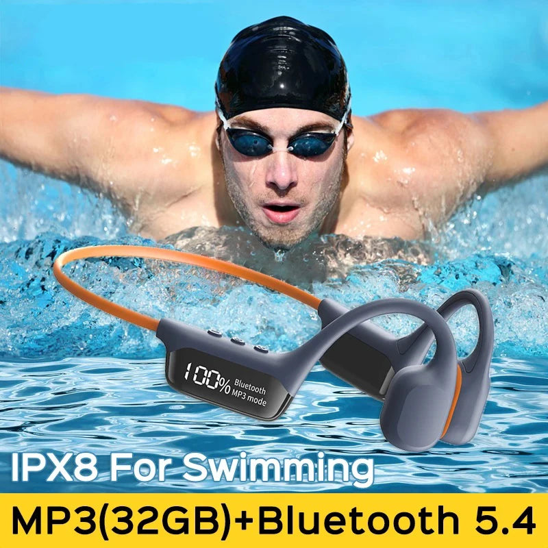 LonMao S10 Wireless IPX8 Swimming Bone Conduction Headphone Bluetooth 32GB MP3 Player Hifi Bass Music Sport Earphone